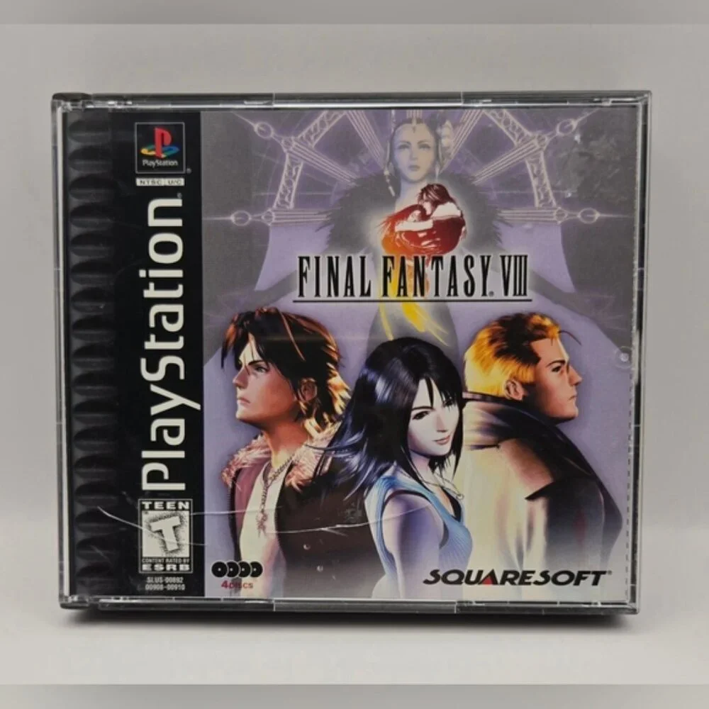 Final Fantasy VIII (Sony PlayStation 1, 1999) – Complete 4-Disc Set with Manual